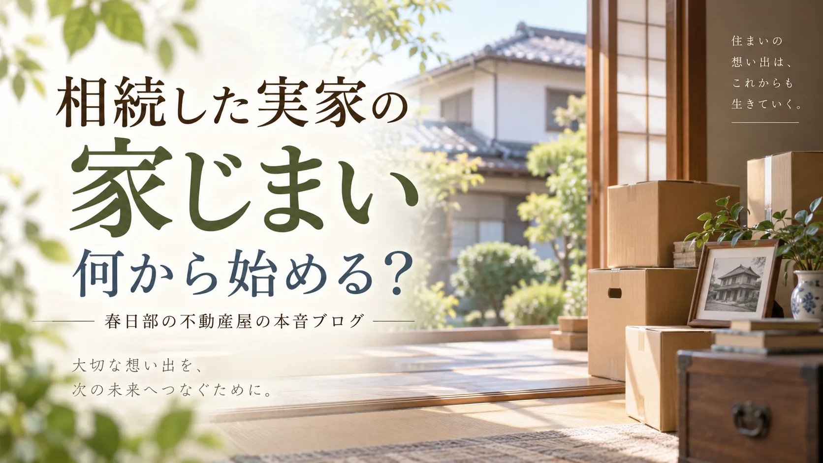 相続した実家の「家じまい」は何から始める？特定空家になる前に考えたいこと｜春日部の不動産屋のホンネ
